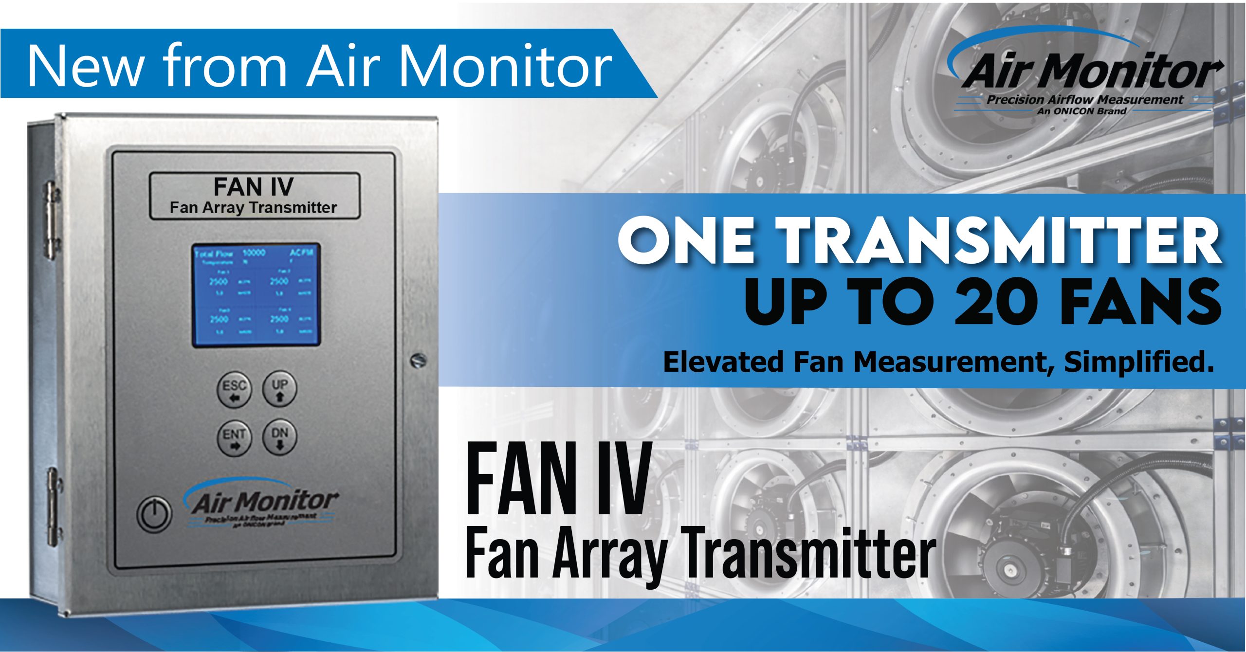 Display ad showcasing new fan iv fan array transmitter from ir monitor