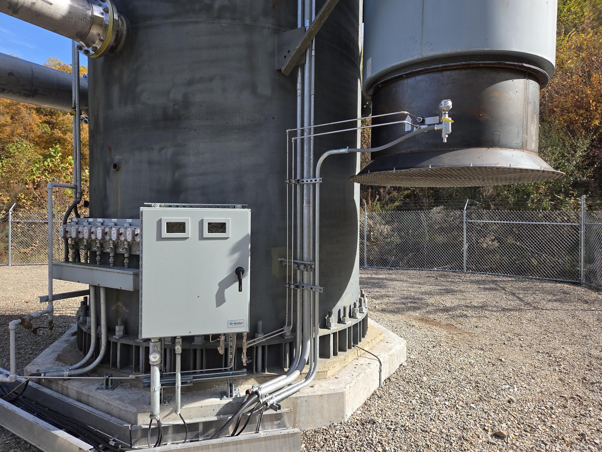 CA Station installed in a flare stack